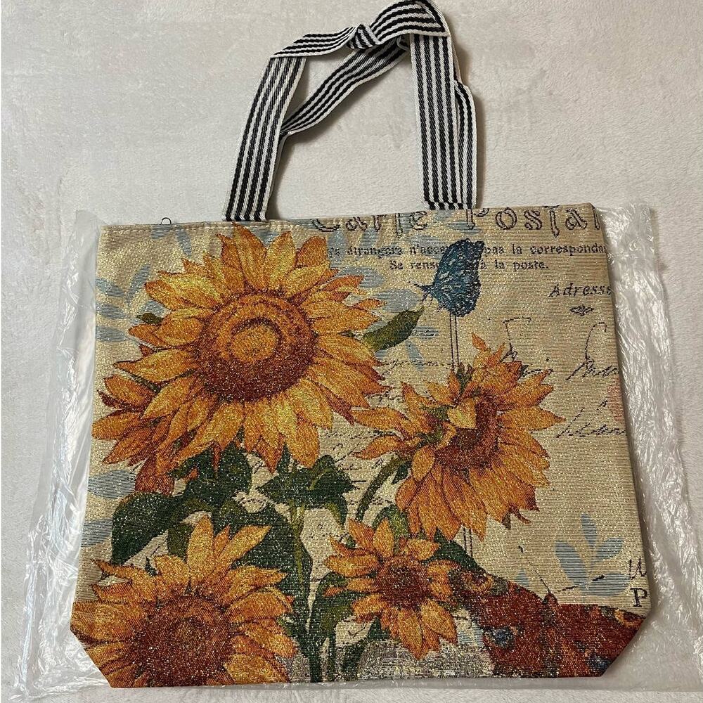 Floral Print Zippered Canvas Tote Bag Floral Print Zippered Shoulder Bag Tote
